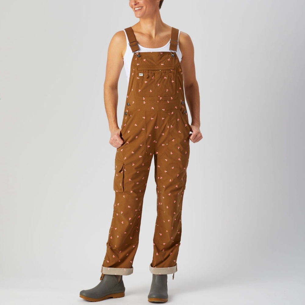 Duluth Trading Heirloom Gardening Overalls Brown Mushroom L X 31"